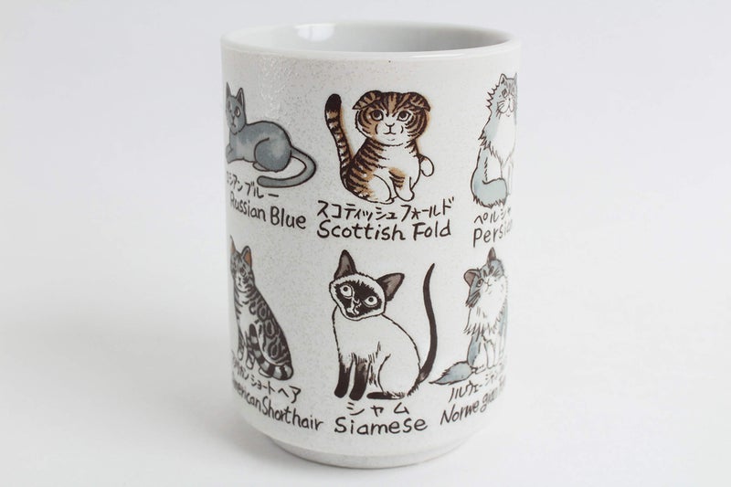 Mino ware Japanese Ceramics Sushi Yunomi Chawan Tea Cup Various Cats made in Japan (Japan Import) YAY050 - Image 3